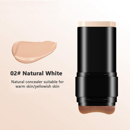Korean 2-in-1 Lightweight Foundation Stick with Blending Brush