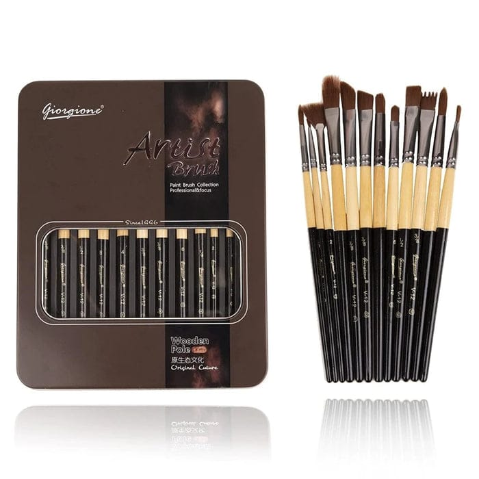 Premium Quality Artist Paint Brushes 12 Pcs