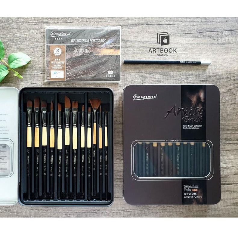 Premium Quality Artist Paint Brushes 12 Pcs