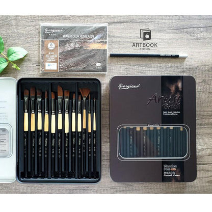 Premium Quality Artist Paint Brushes 12 Pcs