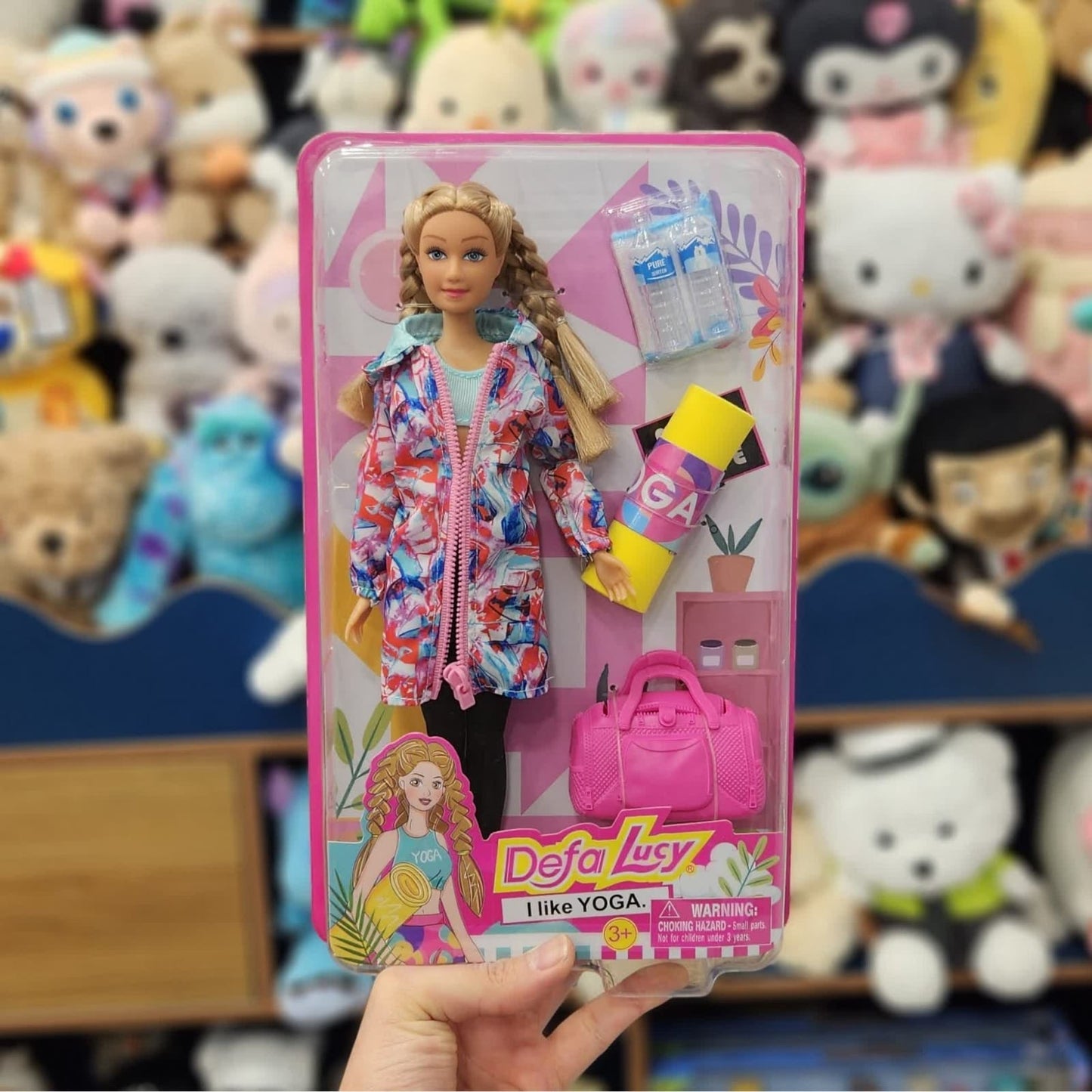 Yoga Barbie Doll With Yoga Mat | Gym Bag | Water Bottles