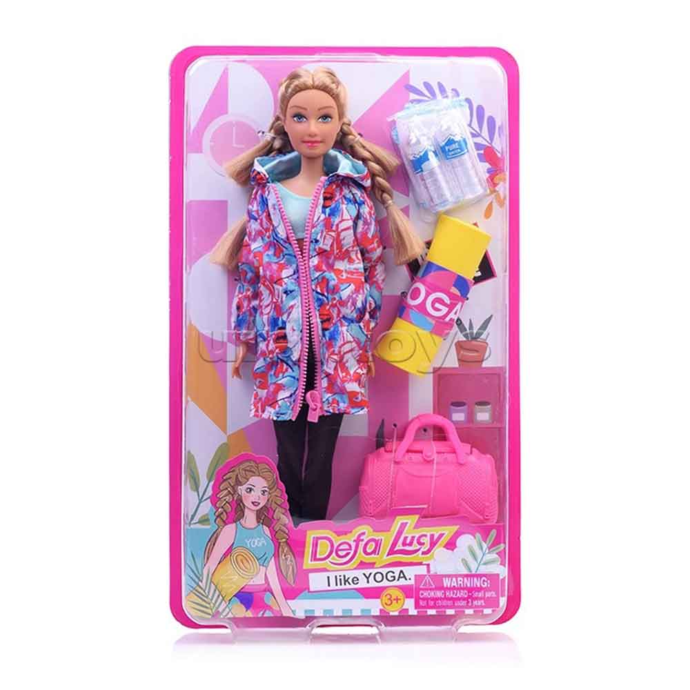 Yoga Barbie Doll With Yoga Mat | Gym Bag | Water Bottles