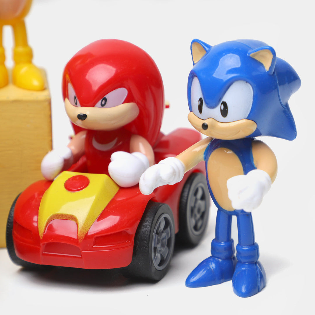 8 Pcs Sonic Figures and Racing Cars