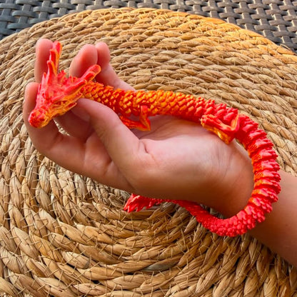 3D Chinese Dragon Full Body Movable Joints Satisfying Sound and Shapes