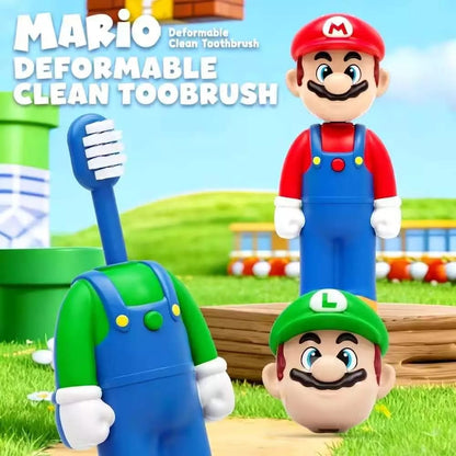 Super Mario and Ultraman Kids Toothbrush With Cap