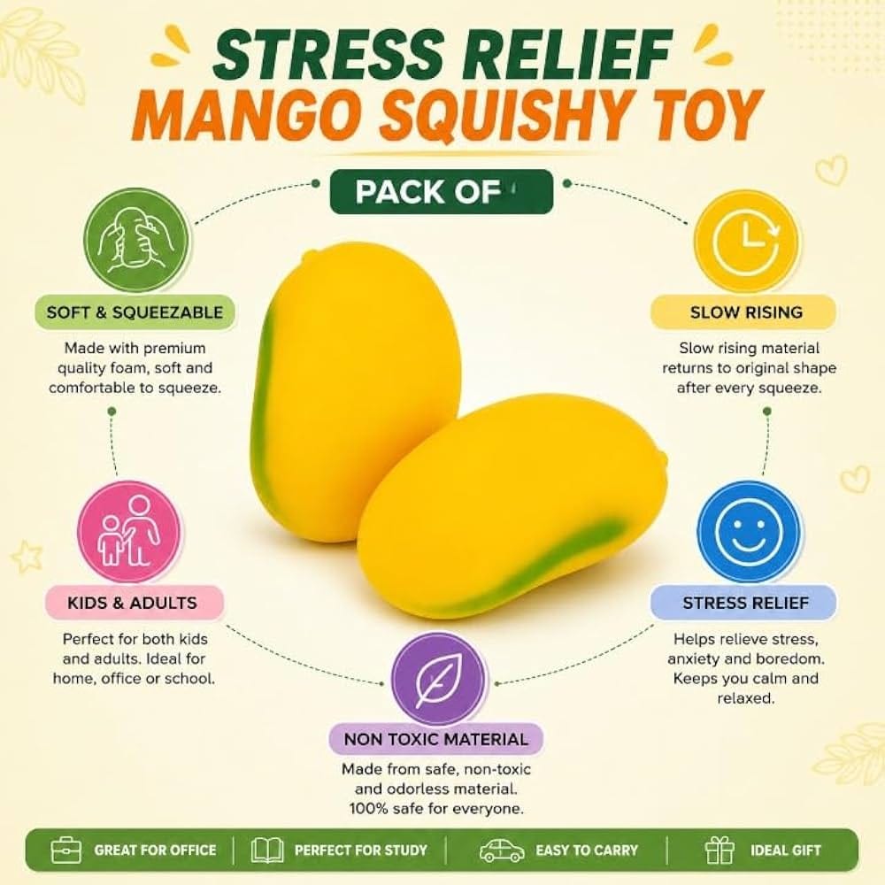 Realistic Mango Sugar Gel Squishy