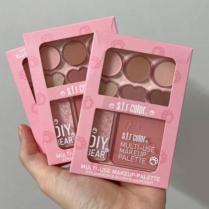 Korean All In One Eyeshadow Blush & Highlighter Palatte