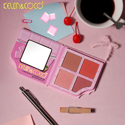 Kevin & Coco Pink Chocolate 4 in 1 Blush Palatte
