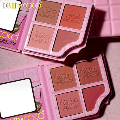 Kevin & Coco Pink Chocolate 4 in 1 Blush Palatte