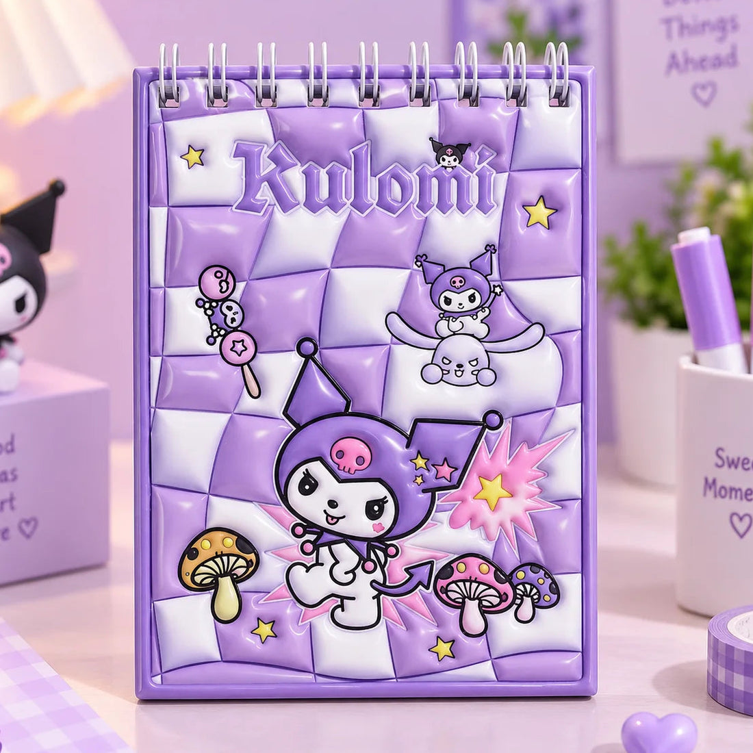 Kuromi Sticker Book and Notepad