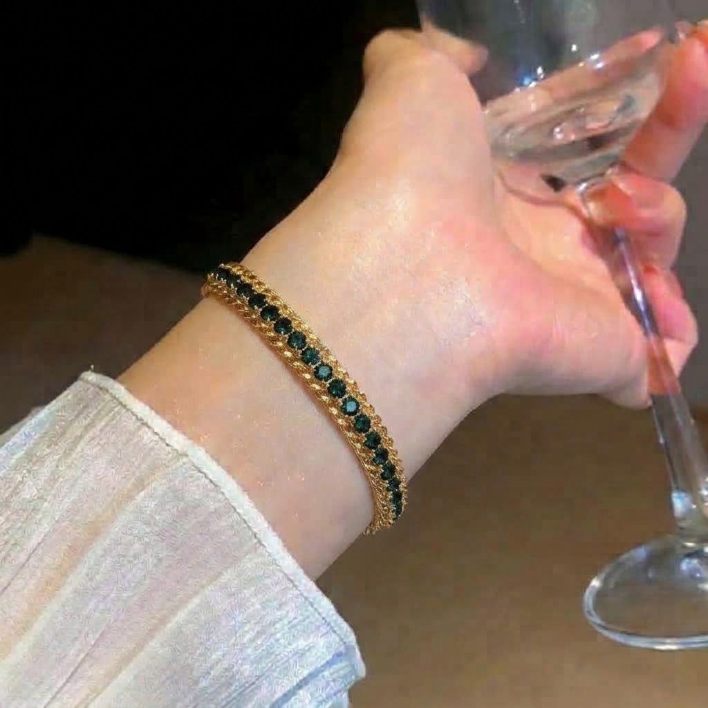 Luxury Crystal Stainless Steel Bracelet for Women