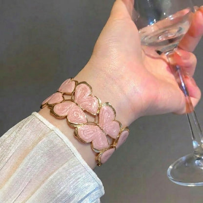 Butterfly Enamel Stainless Steel HandCuff