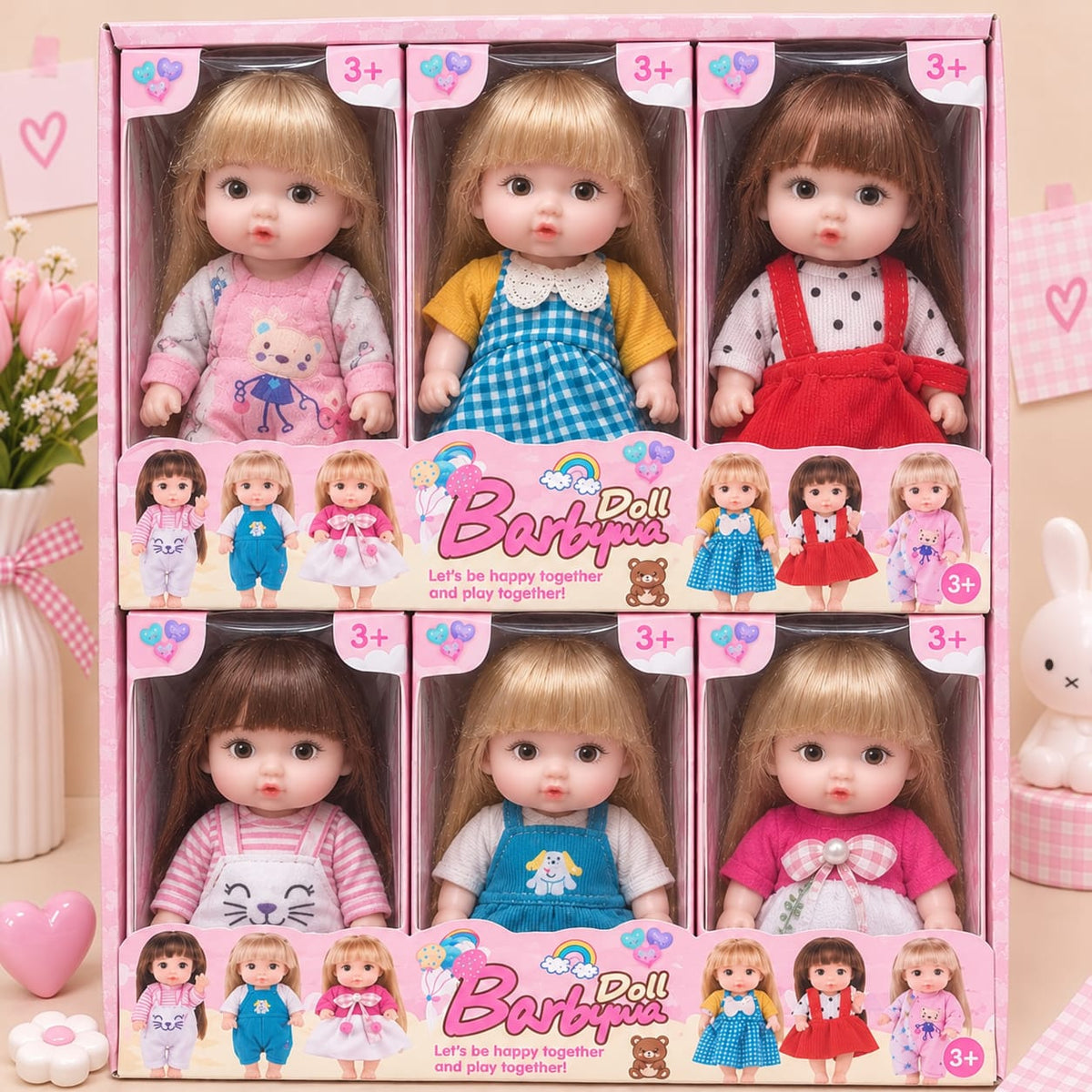 Long Hair Mini Baby Dolls