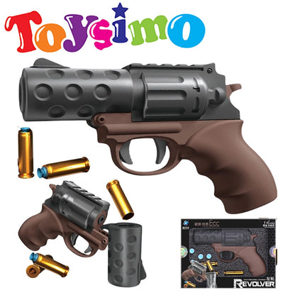 Revolver Realistic Blaster Pistol Gun With Soft Bullets & Premium Box