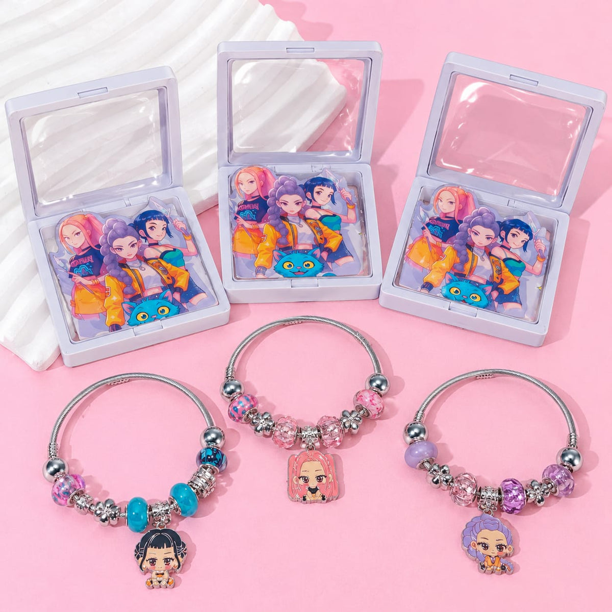 K Pop Charms Bangle | Bracelet With Gift Packing For Girls