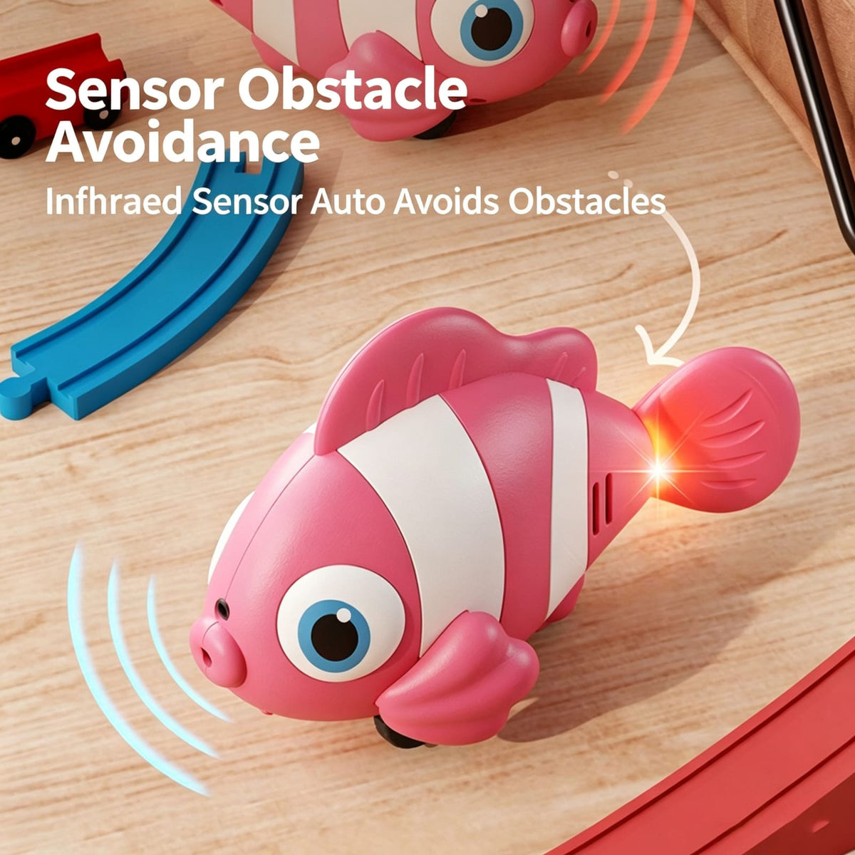 Electric Nemo Crawling Musical Clown Fish With Obstacle Sensor