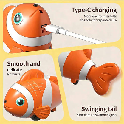 Electric Nemo Crawling Musical Clown Fish With Obstacle Sensor