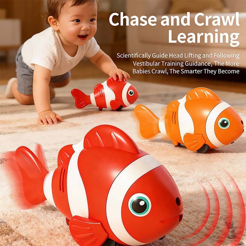 Electric Nemo Crawling Musical Clown Fish With Obstacle Sensor