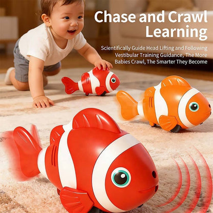 Electric Nemo Crawling Musical Clown Fish With Obstacle Sensor