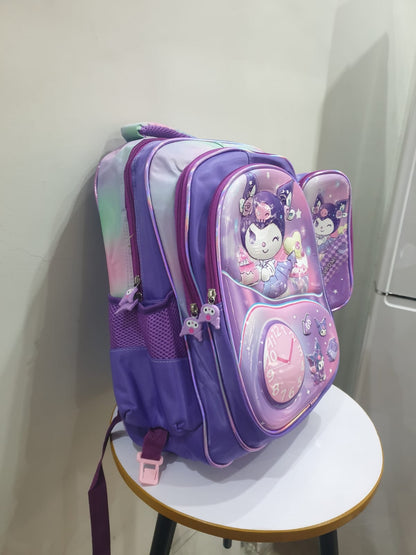 Kuromi 3-Piece School Bag Set for Girls