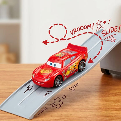 McQueen Cars Transport Truck Toy Set With 6 Cars and Sliding Tracks