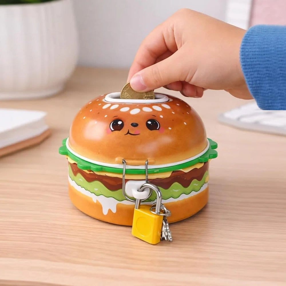 Cute Burger Coin Money Box