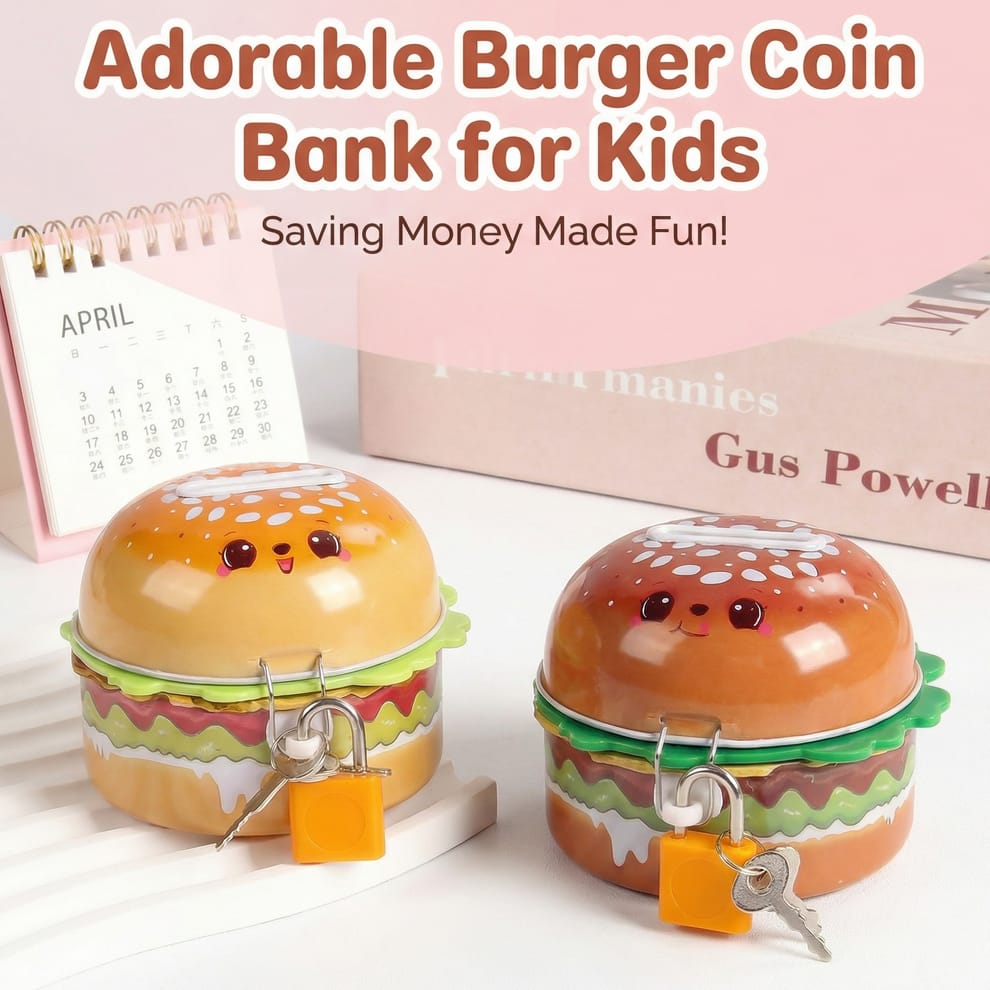 Cute Burger Coin Money Box