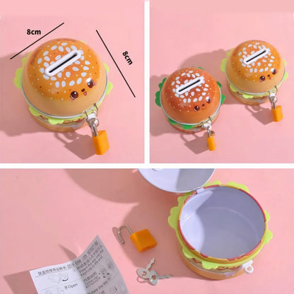 Cute Burger Coin Money Box
