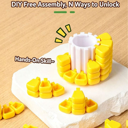 3D DIY Jigsaw corn puzzle and fidget Toy keychain