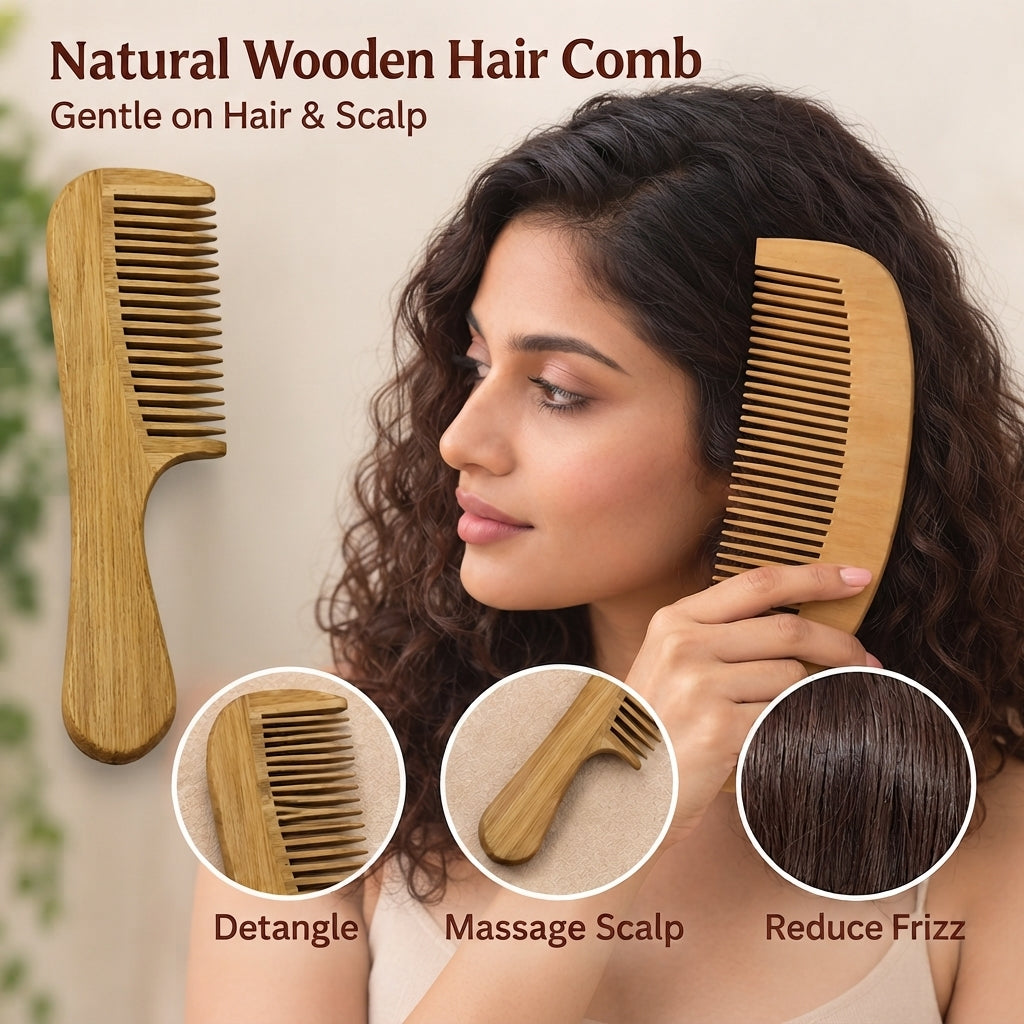 Wooden Hair Comb