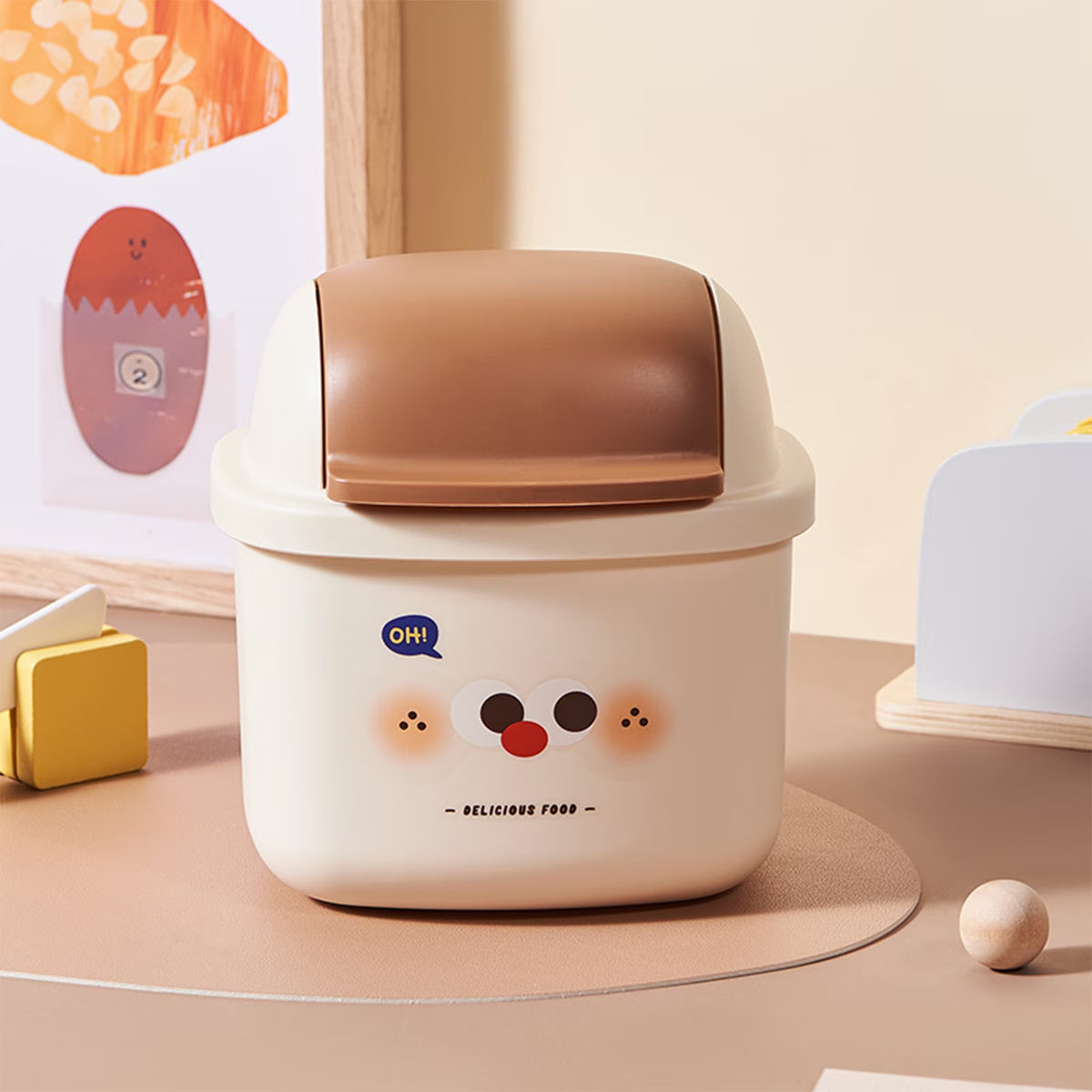 Kawaii Desk Dustbin Trash Can