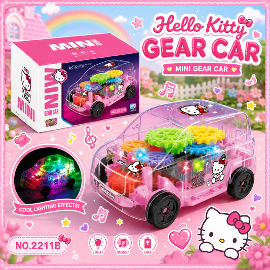 Sanrio Hello Kitty Concept Gear Transparent Car With Lights and Music