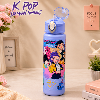 K Pop Straw Water Bottle