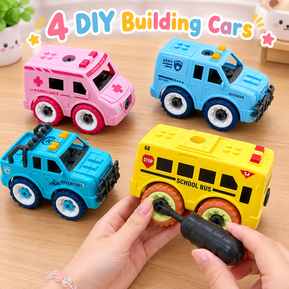 DIY Cars Building Series | Set Of 4 With Screw Driver