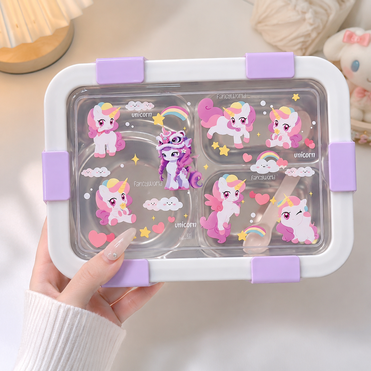 Unicorn Stainless Steel Bento Lunch Box