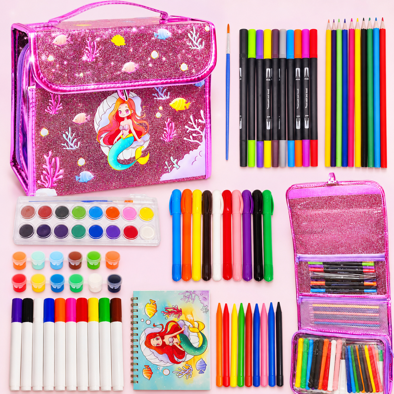 Kuromi &amp; Mermaid 78 Pcs Art Colour Set | Briefcase Bag