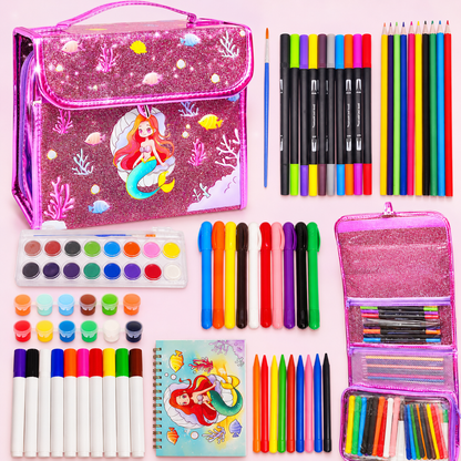 Kuromi &amp; Mermaid 78 Pcs Art Colour Set | Briefcase Bag