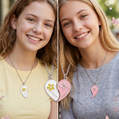 Best Friends Heart Magnetic Necklaces Pair