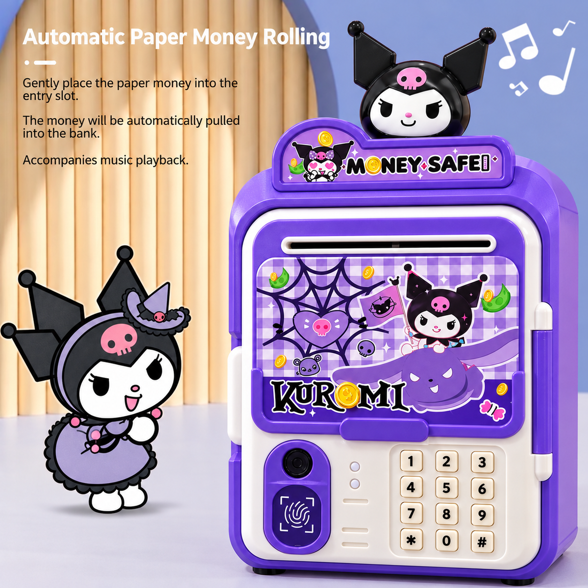 Kuromi ATM Piggy Money Bank Box