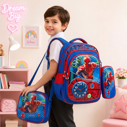Spiderman 3-Piece School Bag Set for Kids