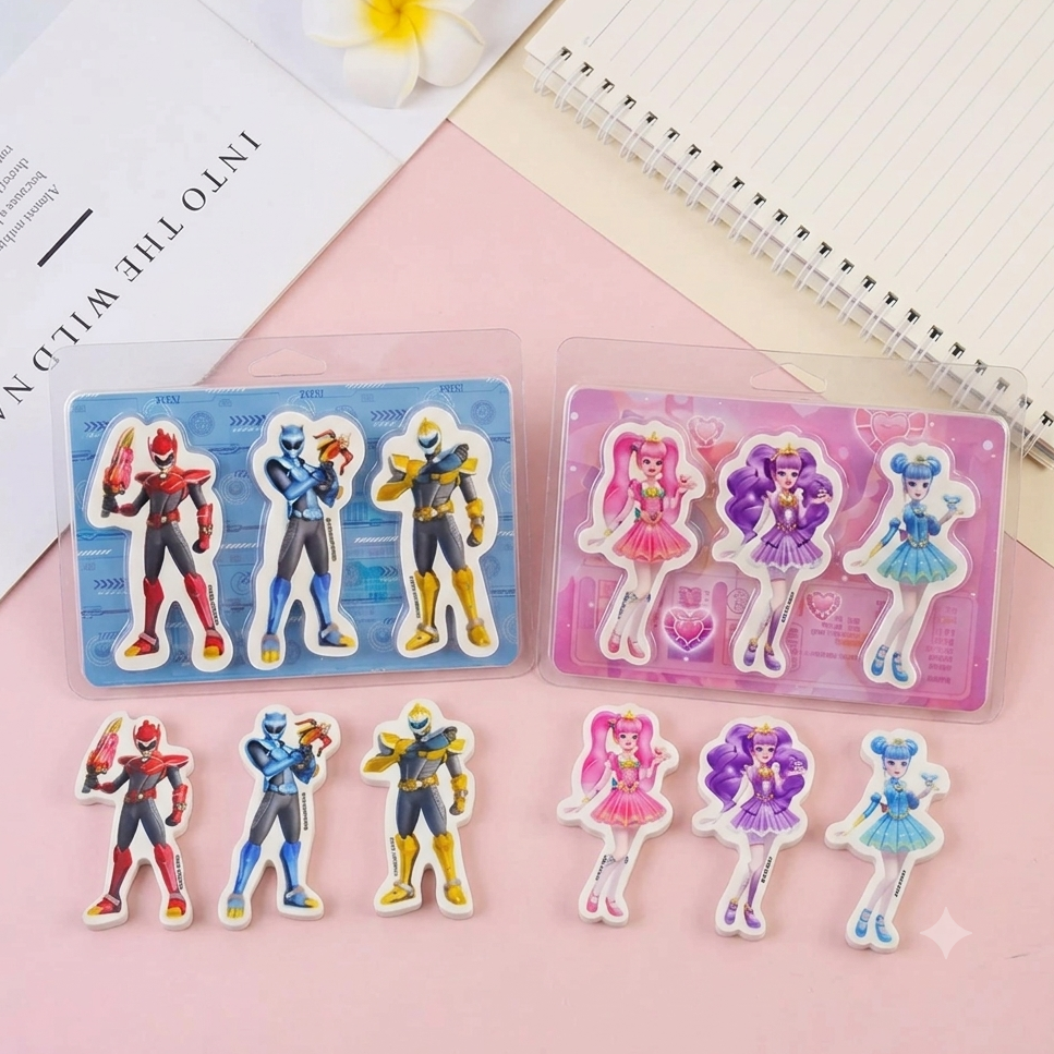 Epic Heroes & Magical Princesses Giant Pencil Eraser Sets