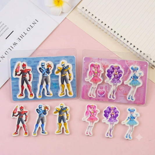 Epic Heroes & Magical Princesses Giant Pencil Eraser Sets