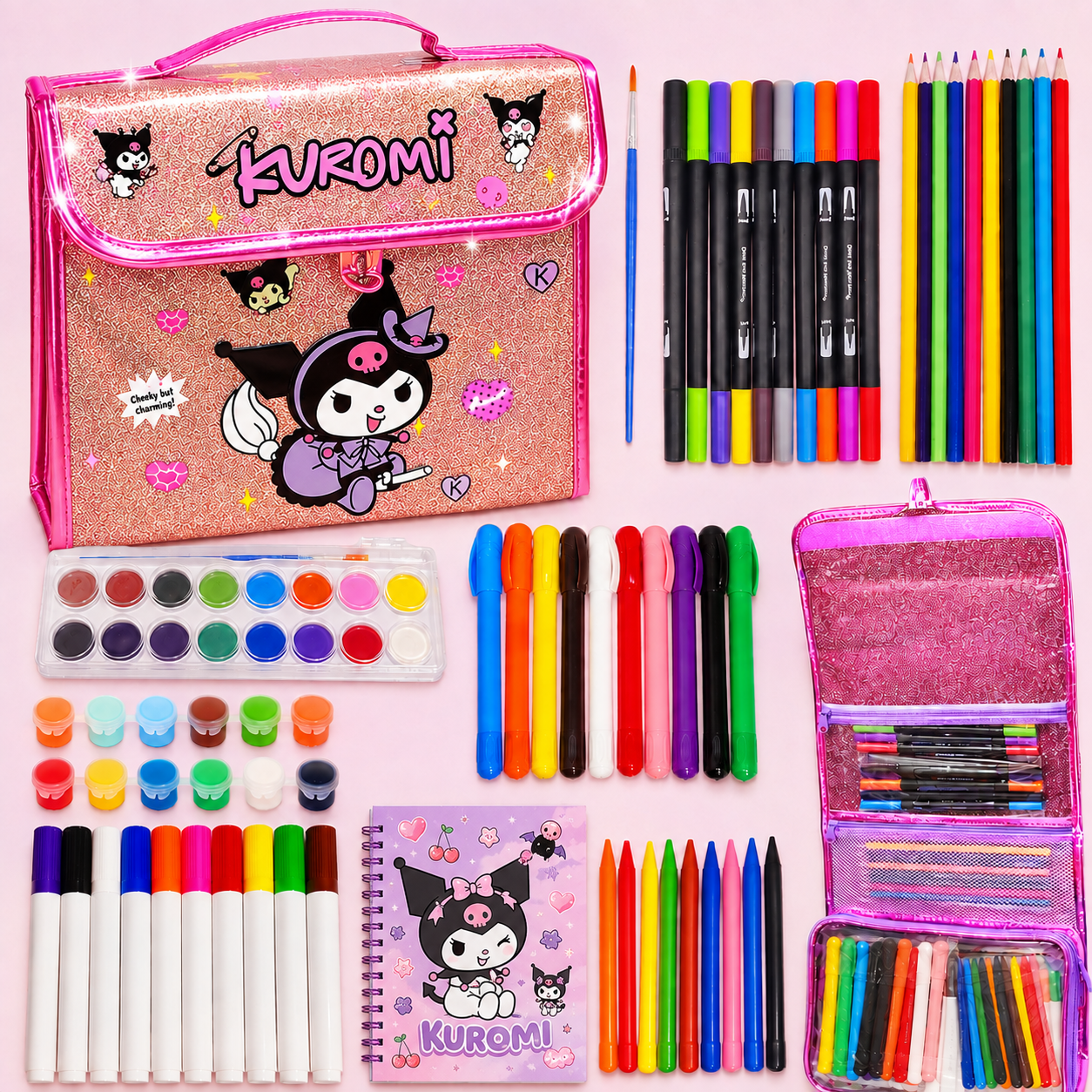 Kuromi &amp; Mermaid 78 Pcs Art Colour Set | Briefcase Bag