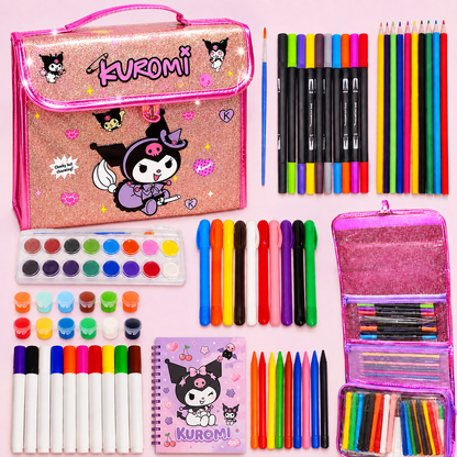 Kuromi &amp; Mermaid 78 Pcs Art Colour Set | Briefcase Bag