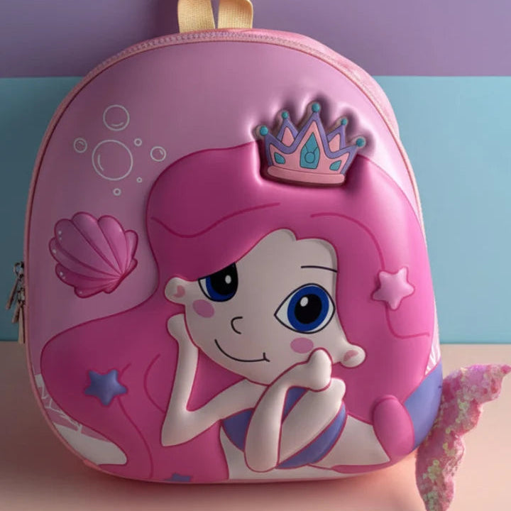 3D Mermaid Hard Case Backpack Bag