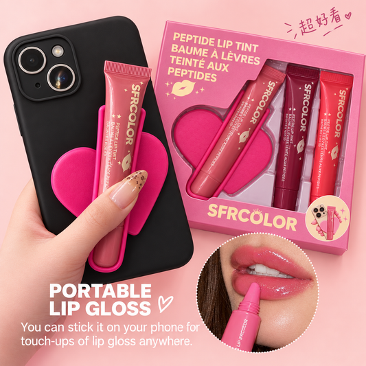 SRF Phone Lip Gloss Holder With 3 Lip Gloss Colors