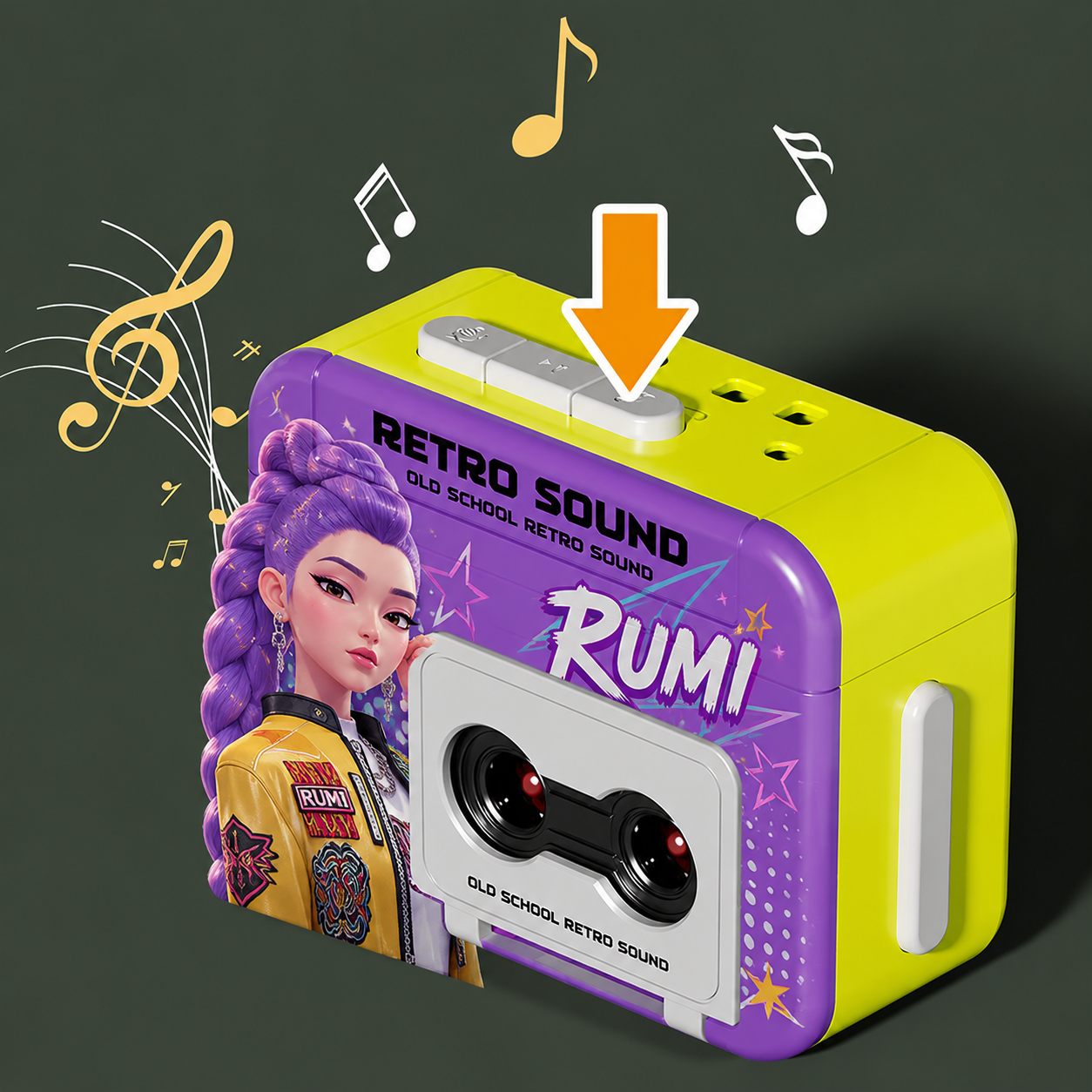K Pop Retro Cassette Tape Recorder Music & Radio Key Chain | Record & Play