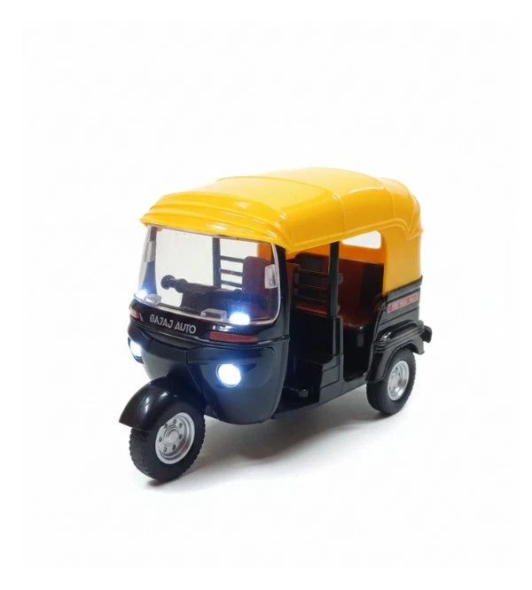 Diecast Metal Body Auto Rickshaw With Music and Lights