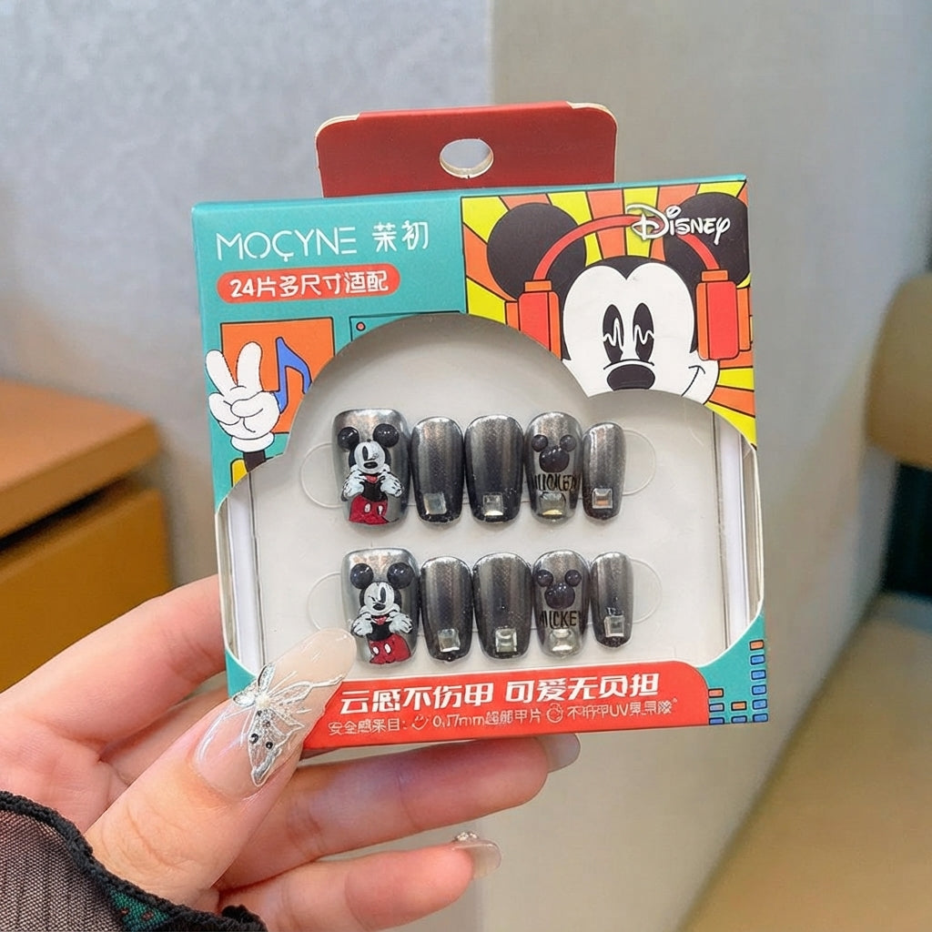 Mickey Mouse Kids Nails With Nail Stickers