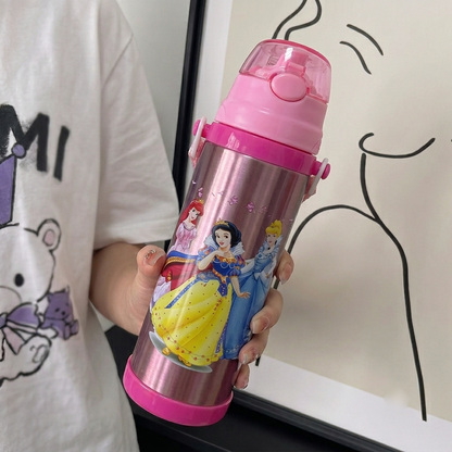 Disney Princess Stainless Steel Straw Water Bottle